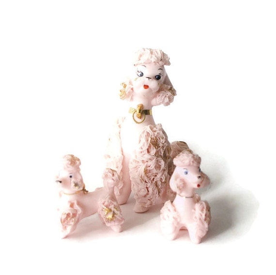 pink spaghetti poodle figurine