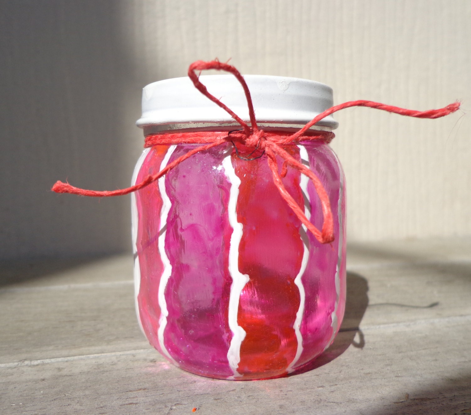 Cute Kawaii Girly Stash Jar One of a Kind Handpainted Upcycled