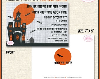 Full moon invitation | Etsy