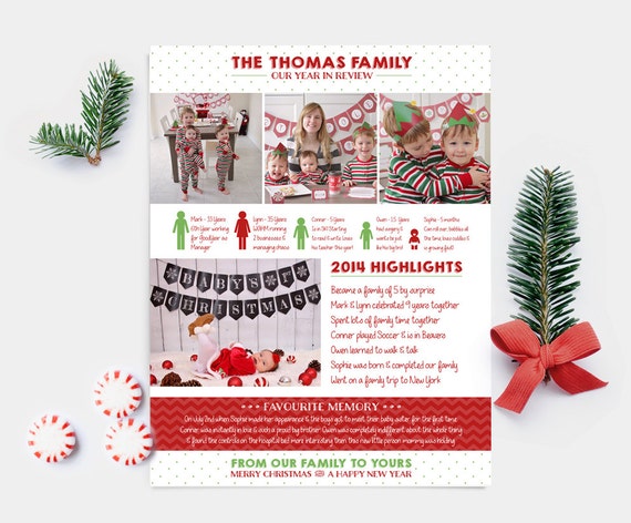 Christmas Newsletter Year in review by SugarPickleDesigns 