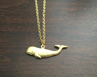 whale necklace, gold whale, whale, gold whale necklace, whale jewelry, whale pendant, jewellery, animal necklace, gold necklace, necklace