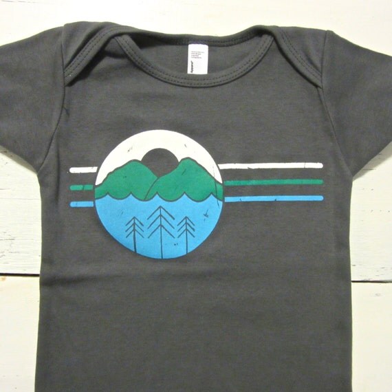 I love the outdoors baby onesie. Hiking and by Sweetpeaandboy