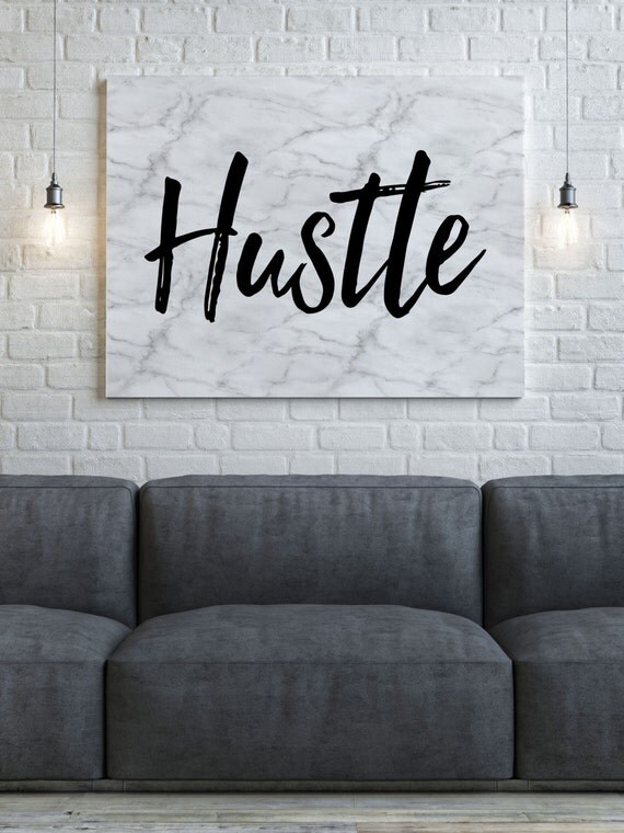 Hustle Canvas Art Marble Canvas Abstract Canvas Marble