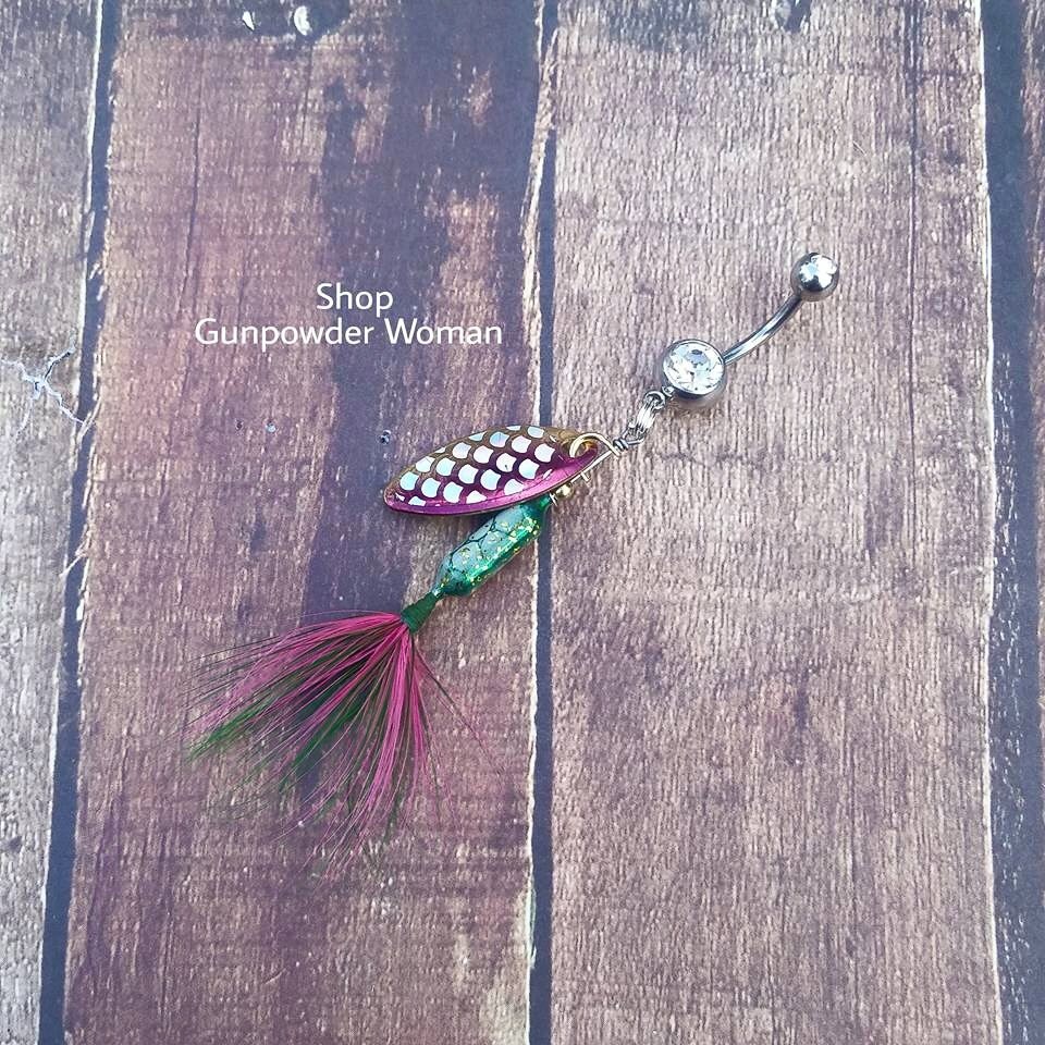 Mermaid Fishing Lure Navel Belly Button Ring For by GunPowderWoman
