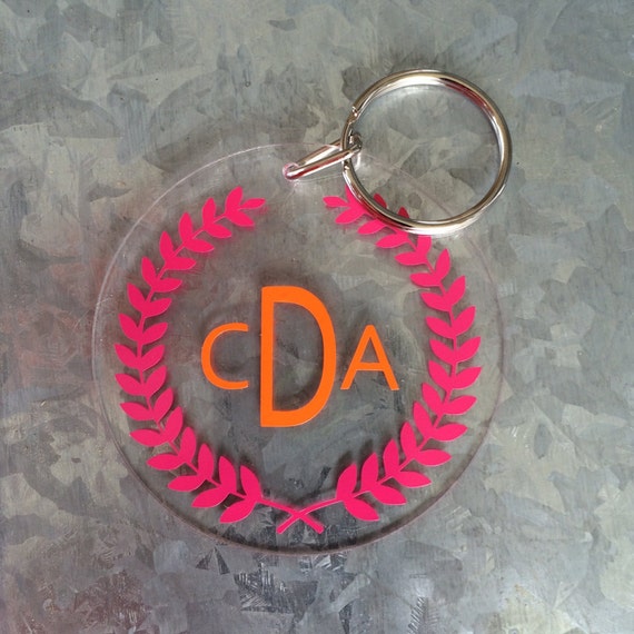 Items similar to Personalized 3" Acrylic Disc Keychain on Etsy