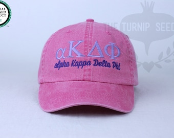 alpha Kappa Delta Phi Sorority Baseball Cap - Custom Color Hat and Embroidery.