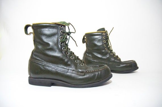 Vintage Green Leather 'Sportsman's Hunting Boot'
