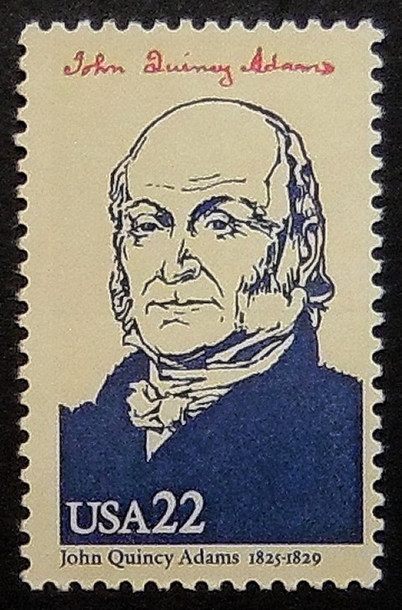 John Quincy Adams 1825 1829 Usa Handmade Framed Postage Stamp