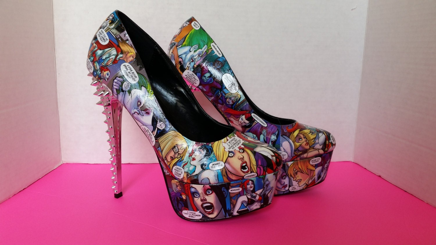 harley quinn high heel shoes