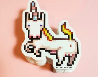 Trans Pride Pixel Art Sticker Proud Pony