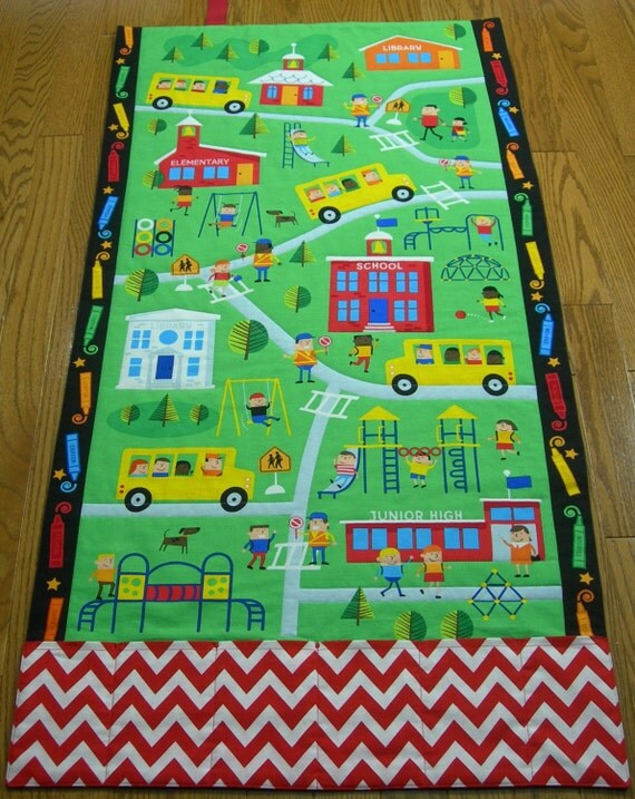 School Road Play MatPlay MatSchool MatPersonalizedFold Up