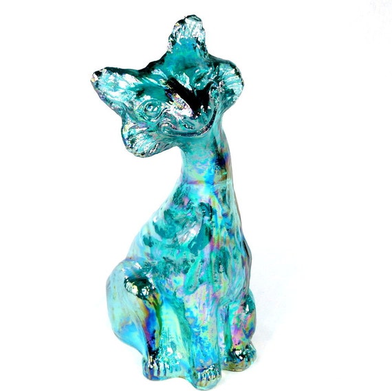 fenton art glass cat figurines