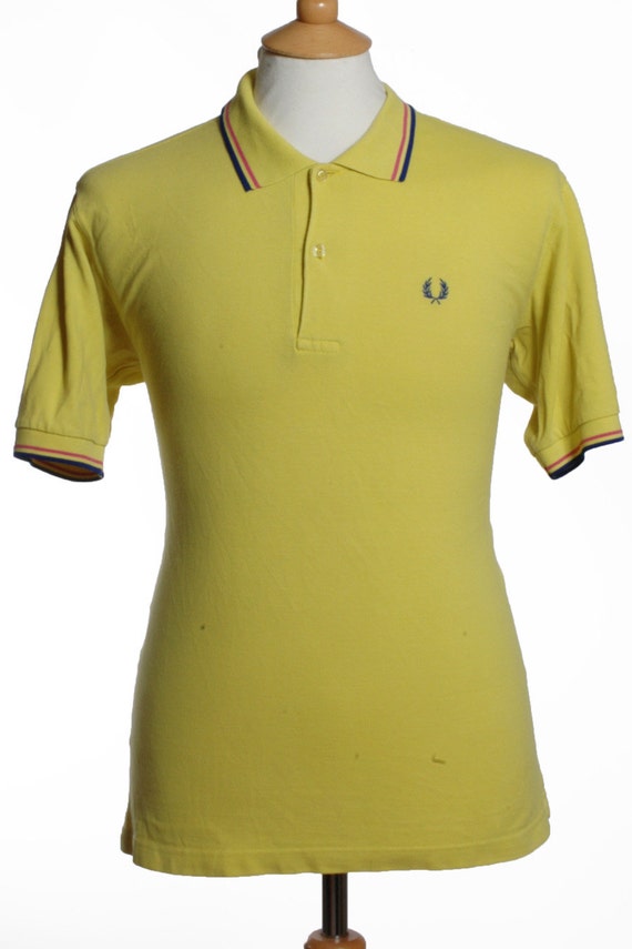 fred perry yellow polo shirt