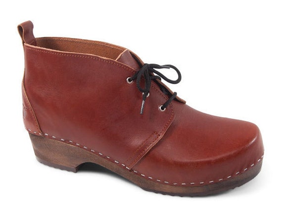 clog lace up boots