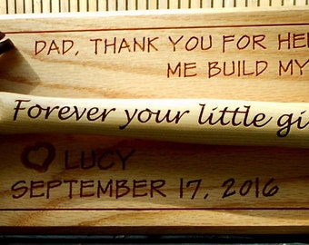 Personalized Hammer Display Laser-engraved Handle Father of the Bride Gift Father's Day Gift Wedding Gift Customized hammer wall display