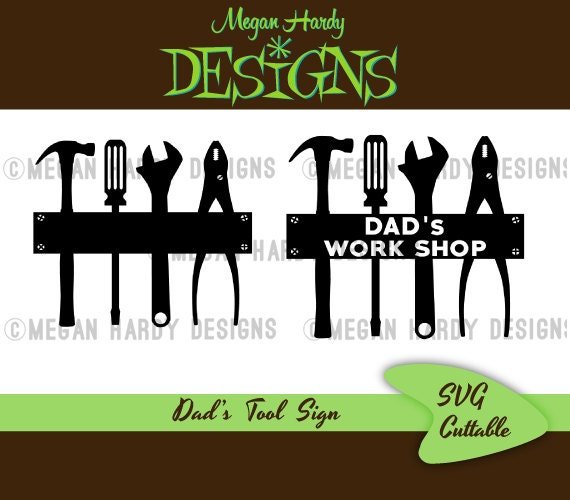 Download Dad's Tool Sign SVG from MeganHardyDesigns on Etsy Studio