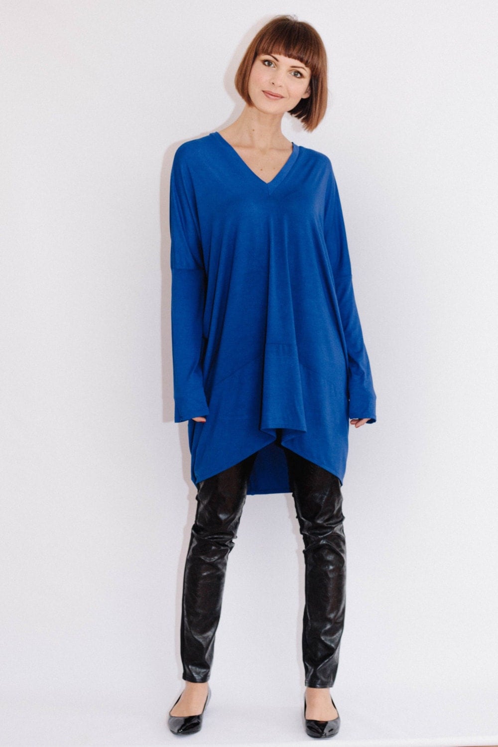 Plus size blue tunic