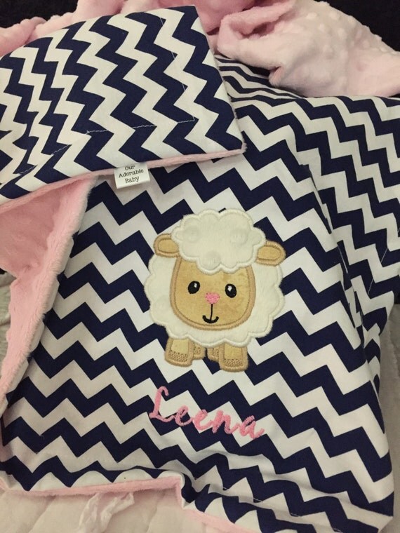 Lamb Baby Blanket Sheep Baby Blanket Personalized Lamb Baby Blanket