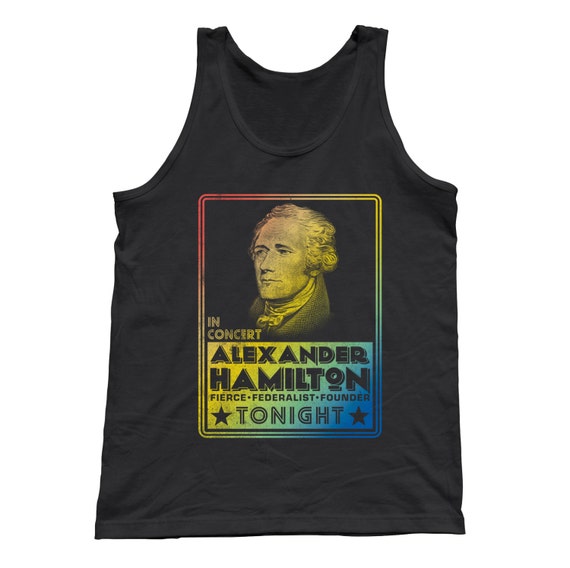 Alexander Hamilton USA Tour Tank Top - US History Nerd Historical Hipster Founding Father Punk Rock and Roll Concert - Unisex Sizes XS-2X