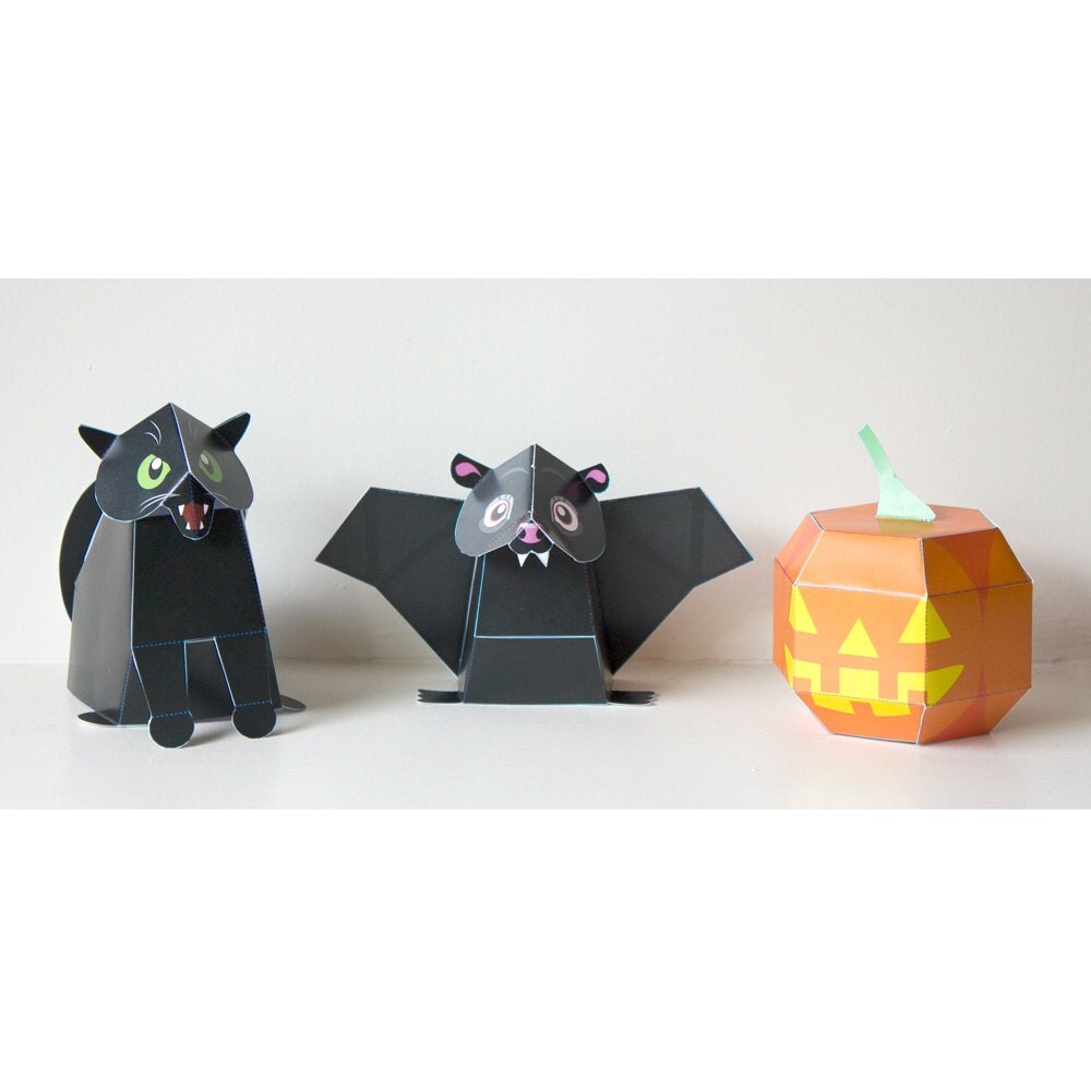 Halloween Pack / Paper toys / Printable / DIY by KooeePapercraft