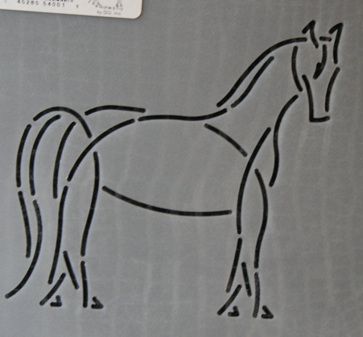Quilt Stencil Horse 4 3/4 Quilting Template for by MomTheQuilter