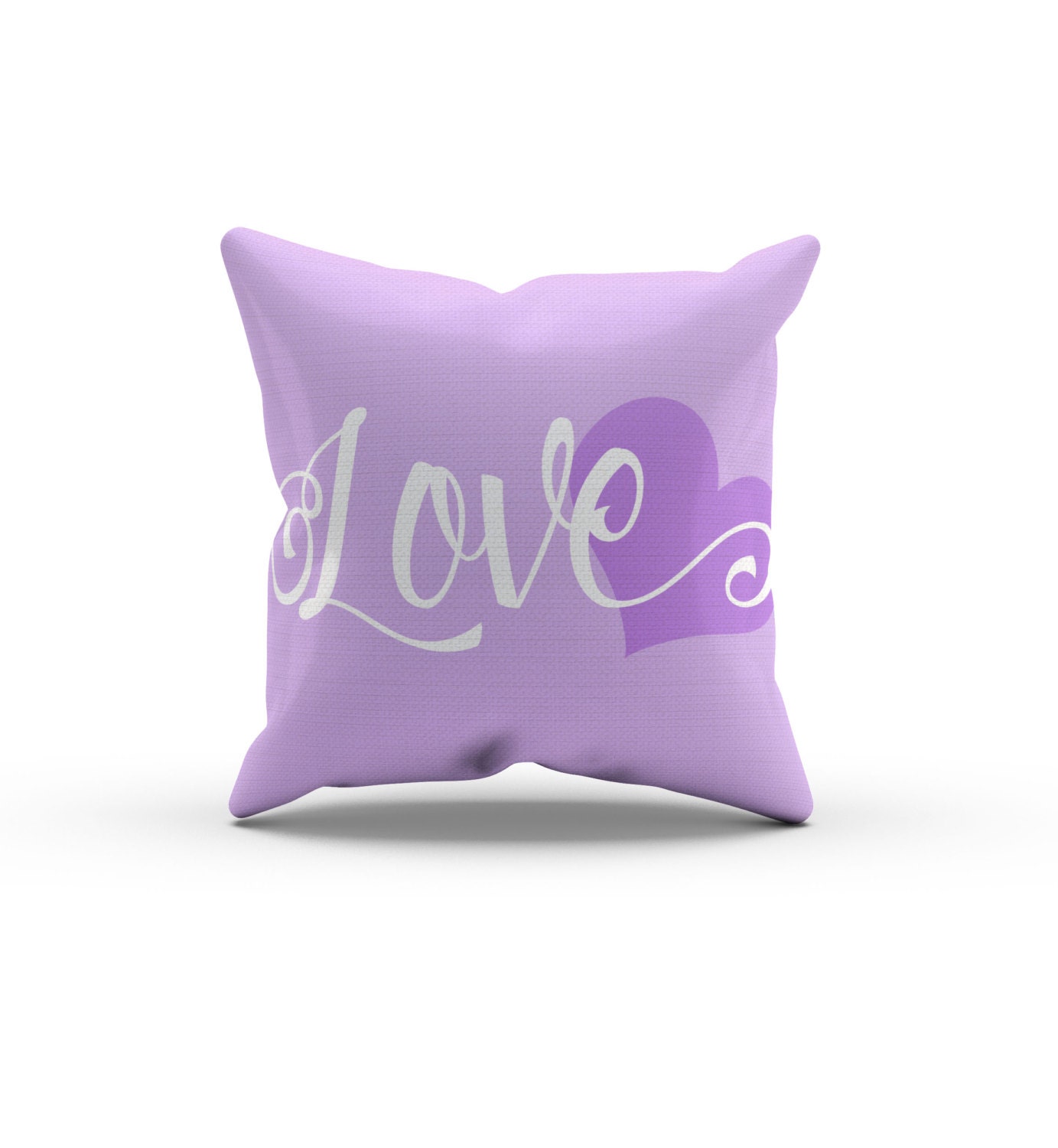 Purple Love Heart Pillow Nursery PillowThrow Pillow Kids