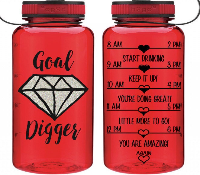 motivational water bottle Water Intake Bottle Goal by Limboea