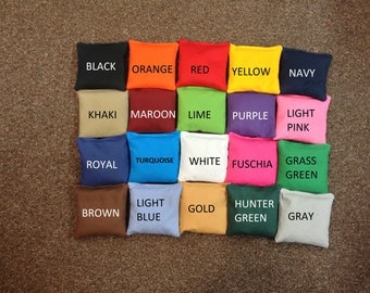 Cornhole Bags - Set of 8: 4 each 2 colors. ACA Regulation. Fast and Free Shipping! You Pick 2 Colors.