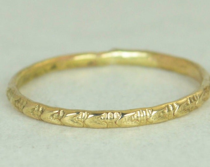 14k Gold Bohemian Ring, Rustic Wedding Ring, Heirloom Quality, Classic 14k Gold Ring, Gold Boho Ring, Rustic Gold Rings, Gold Band, G10