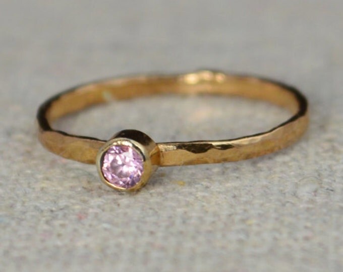 Grab 6 Classic 14k Rose Gold Filled Birthstone Ring, Gold solitaire, solitaire ring, 14k Rose gold filled, Birthstone, Mothers Ring, band