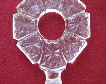 Perfume Bottle with Stopper, Art Deco cut glass, Vintage