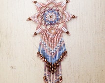 Beaded Dream Catcher ornament, beaded ornament, dreamcatcher, unique gift