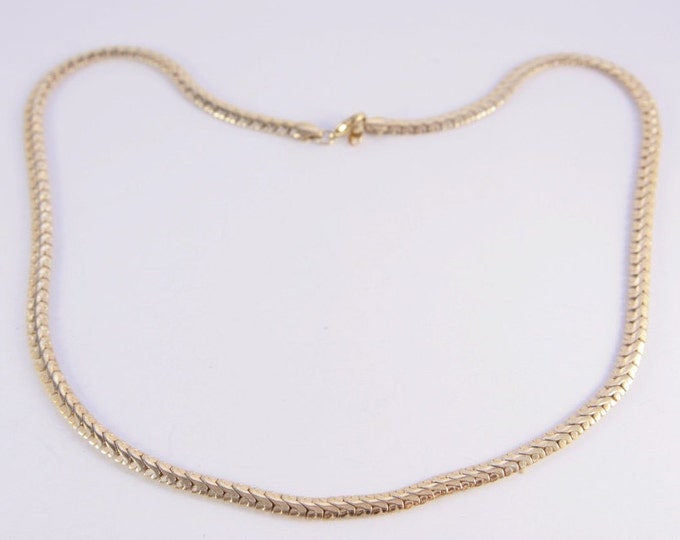 Wide Gold Chain Gold Flat Snake Chain Necklace Vintage 24 Inches Fit To All Simple Everyday Minimal Casual Cheap Jewellery Necklace Gift