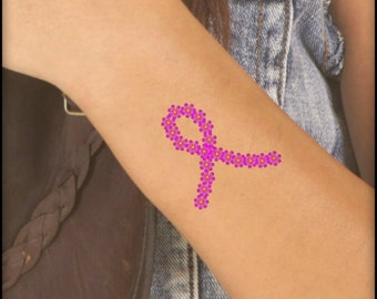 Breast Cancer Awareness Temporary Tattoo 2 Wrist Tattoos