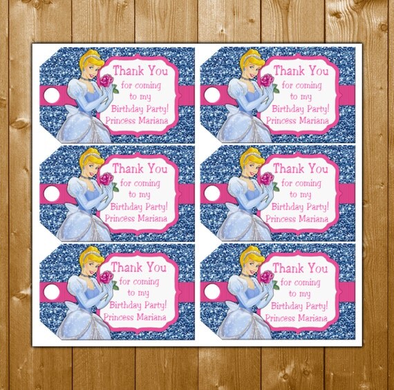 Cinderella Favor Tags Cinderella Birthday Party Favor Tags