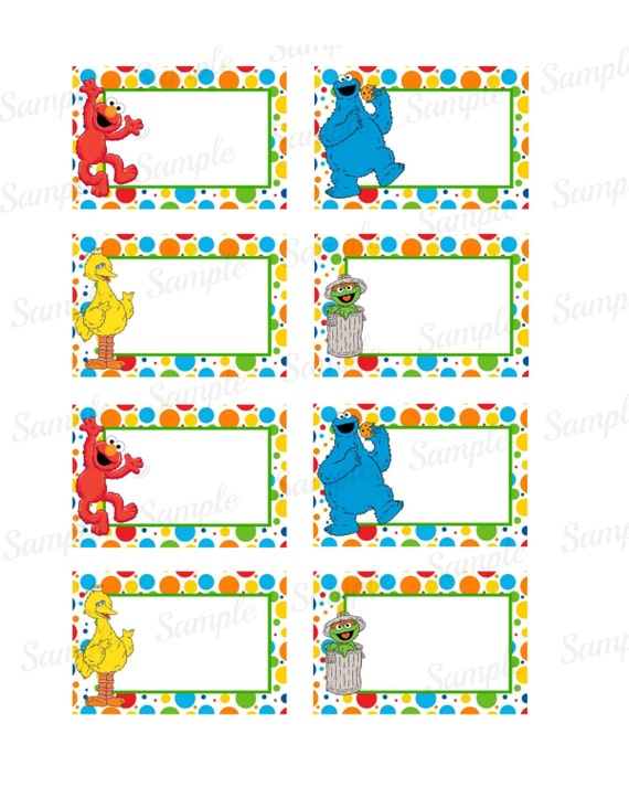 Sesame Street Desk Name Tags