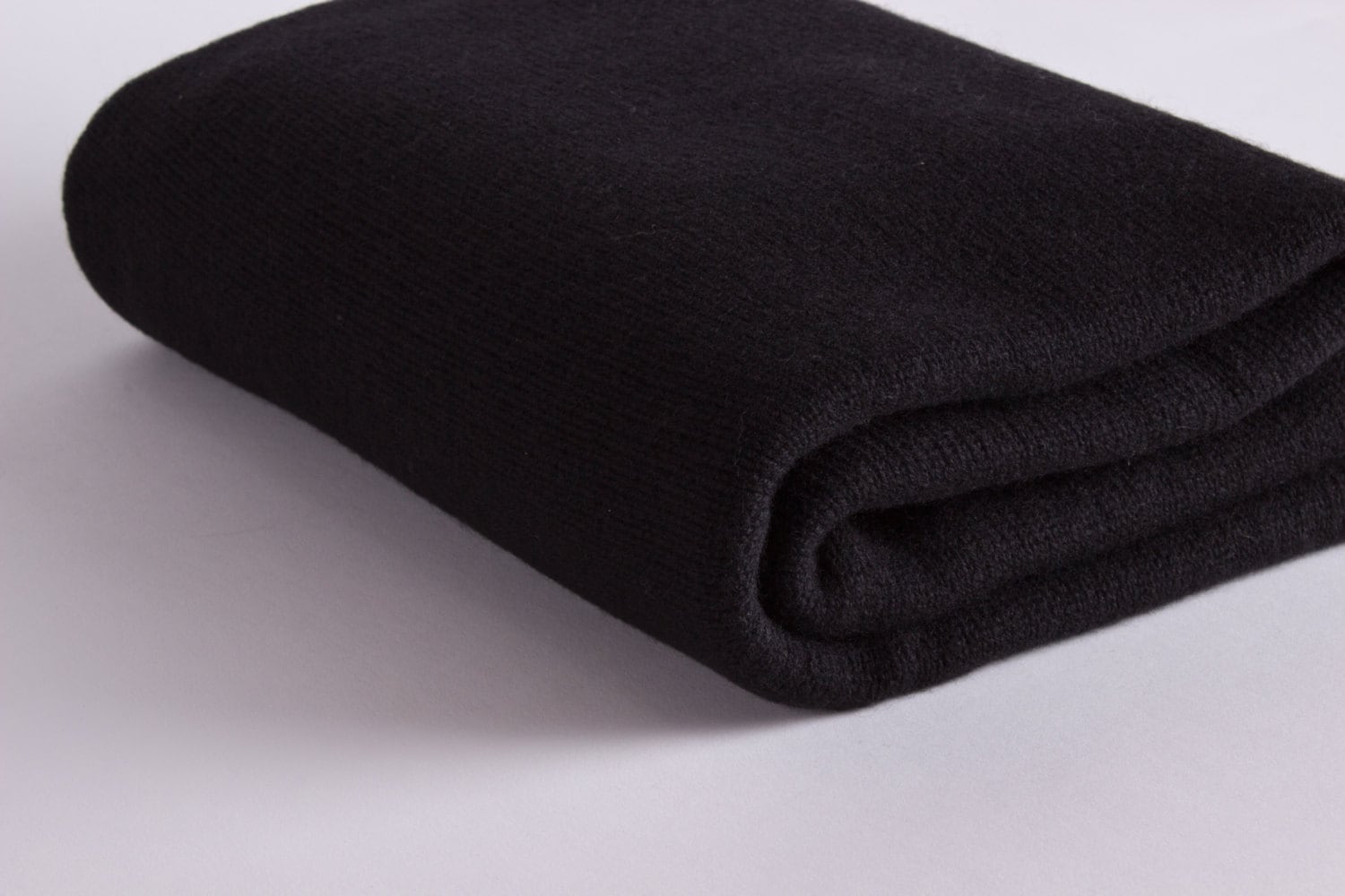Luxury 100 Cashmere Travel Blanket Wrap 'Black'
