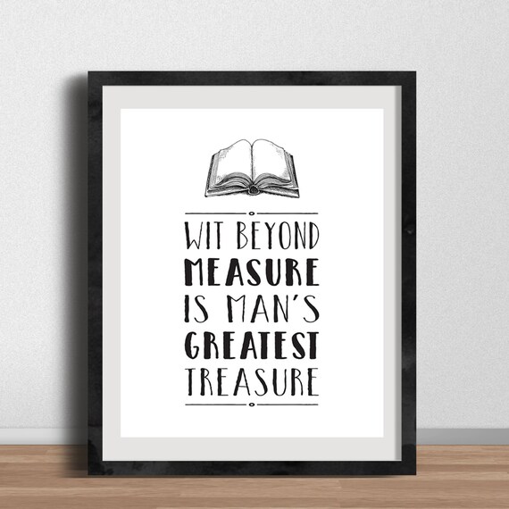 Harry Potter Poster Wit Beyond Measure is Man's by GenuineDesignCo