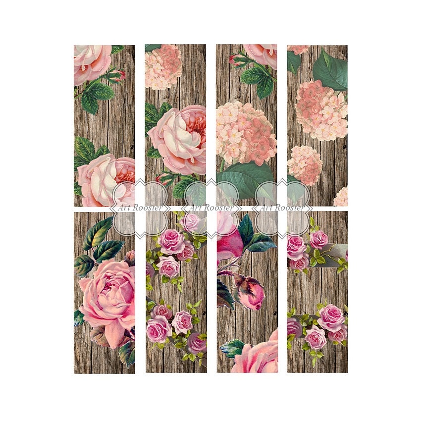 printable bookmarks flower digital download images digital