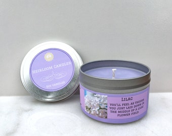 Lilac Scented Soy Candle - Birthday Gift Candle - Gift for Her - Home Aromatherapy - Lilac Soy Candle - floral soy candle - spa candle