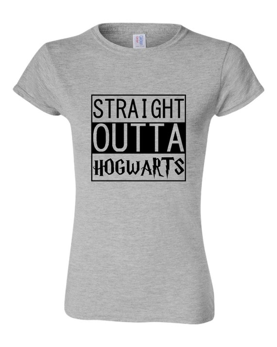 Straight Outta Hogwarts T-Shirt Potter Fan by HarplynDesigns