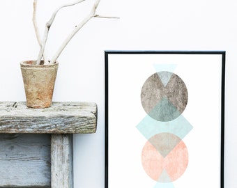 Scandinavian Print, Abstract Art Print, Mid Century Modern, Art Print, Giclee print, Modern Wall Art, Large Print, Abstract Art