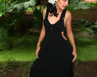 BLACK Harem Jumpsuit - Harem Pants, Festival Playsuit, Festival Dungarees, Hippie Overalls, Boho Romper, Ali Baba Trousers, Baggy Trousers