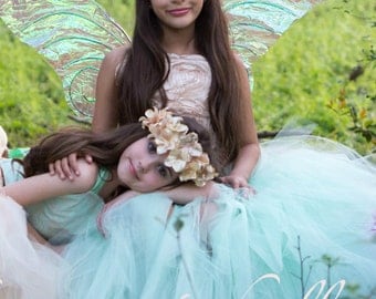 Wedding Dress Flower Girl Dress Mint Dress Gold Dress Tulle Dress Baby Dress Toddler Dress Mint Tulle Dress Gold Satin Dress Girls Dress