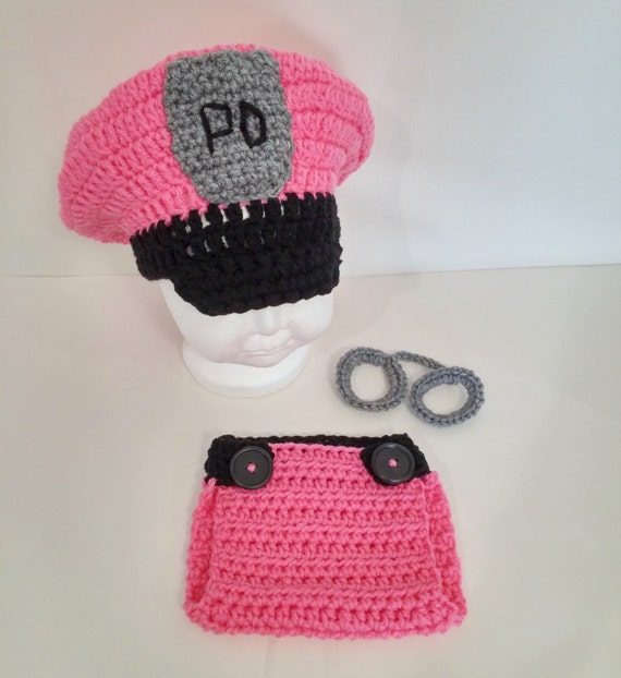 CROCHET PATTERN Newborn Police Hat & Diaper Cover by ...