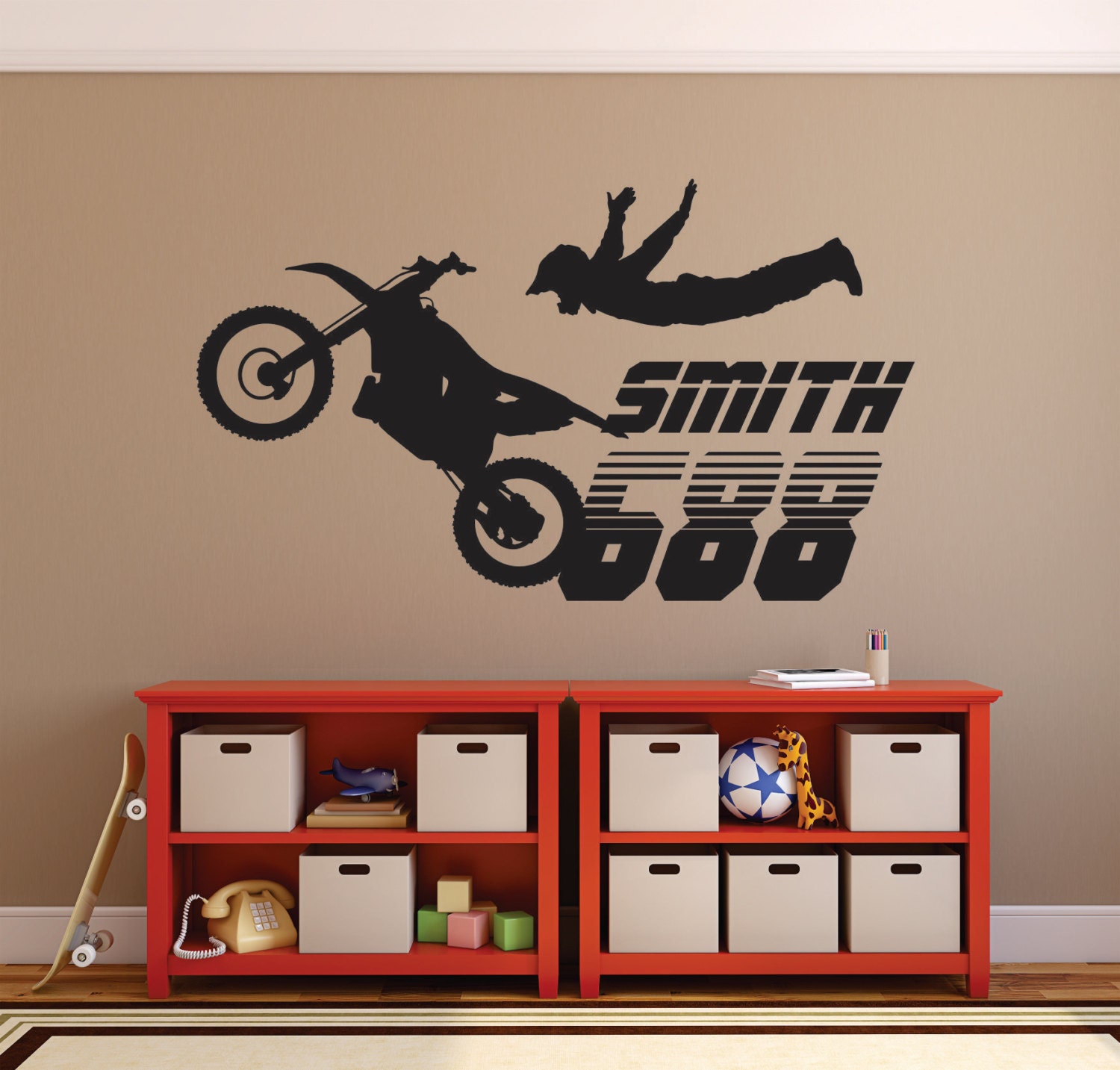 Motocross Wall Decal Motocross Decor Dirt Bike Wall Decal