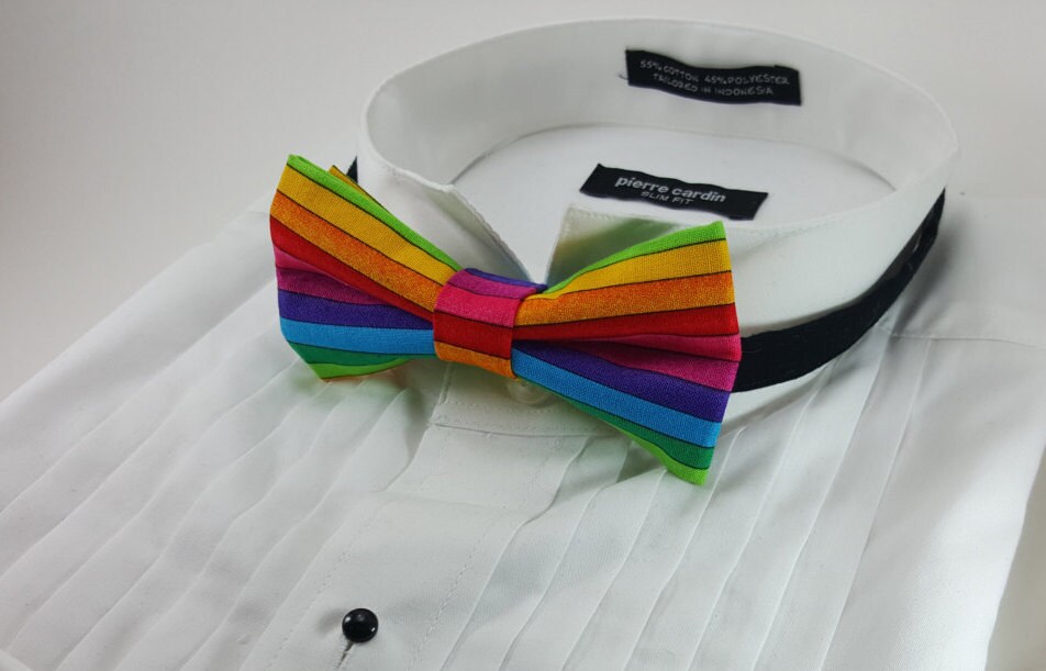 Rainbow Men's Bow Tie Pride Accessory Rainbow Bow Tie