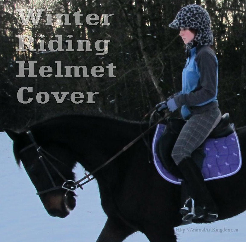 Winter Riding Helmet Cover ASSORTED COLOURS Adult ONE size