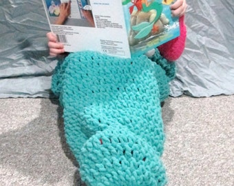 Mermaid Tail Blanket, Kids Mermaid Lap Blanket, Lapghan, Ready to Ship, Made in Canada, Childs Mermaid Tail Sack