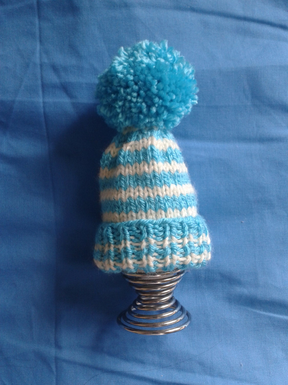 Stripey Egg Cosy knitted egg cozy handmade by KNITANDPROMISECRAFTS